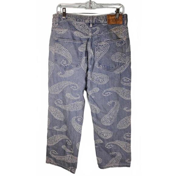 THISISNEVERTHAT Men's Paisley Printed Denim Jeans Size Medium - Picture 5 of 12